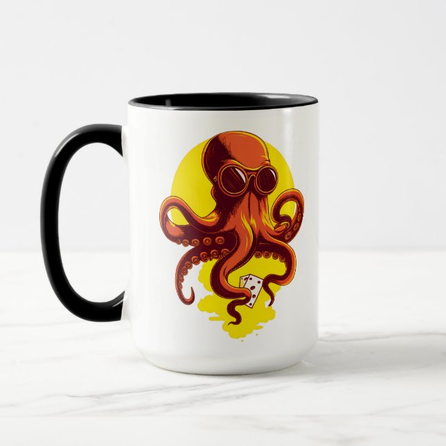 Mug Orange Smart Octopus (Gauche)