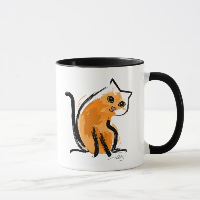 Mug Orange Toi Un Chat (Droite)