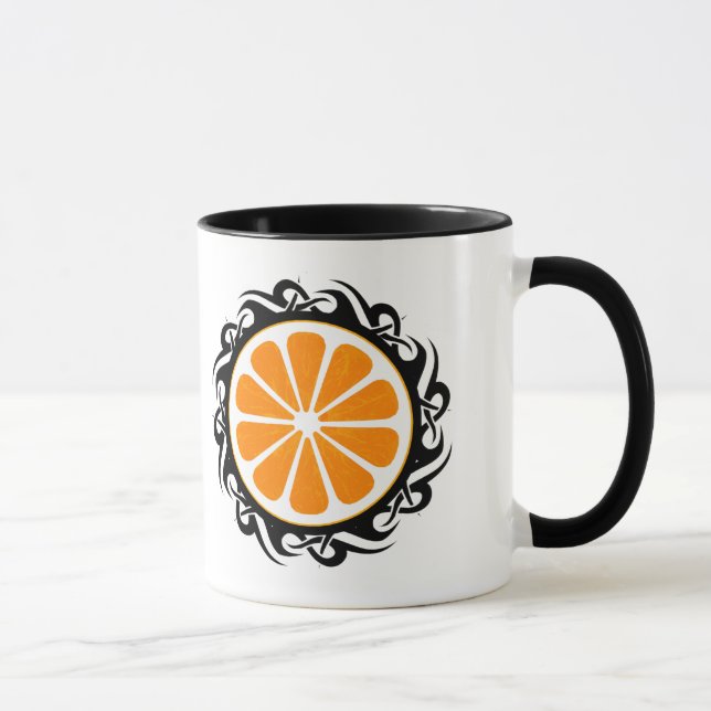 Mug orange. tribal (Droite)