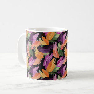 Mug Orange Violet Vert Jaune Abstrait