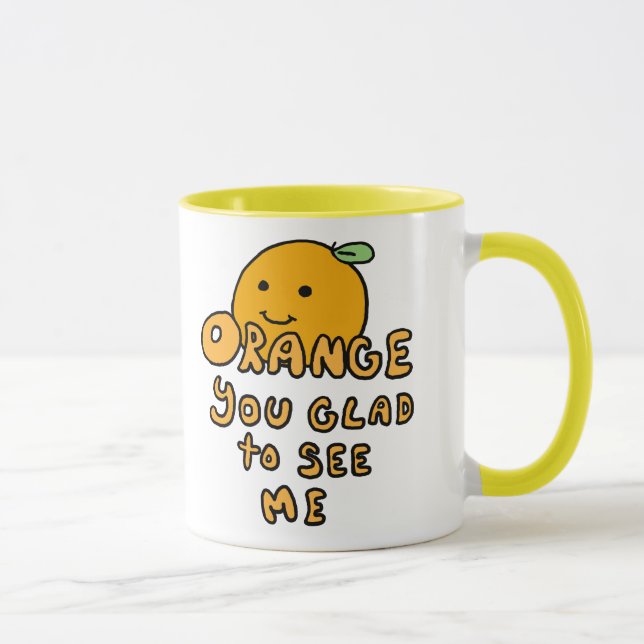 Mug orange vous heureux de boire (Droite)