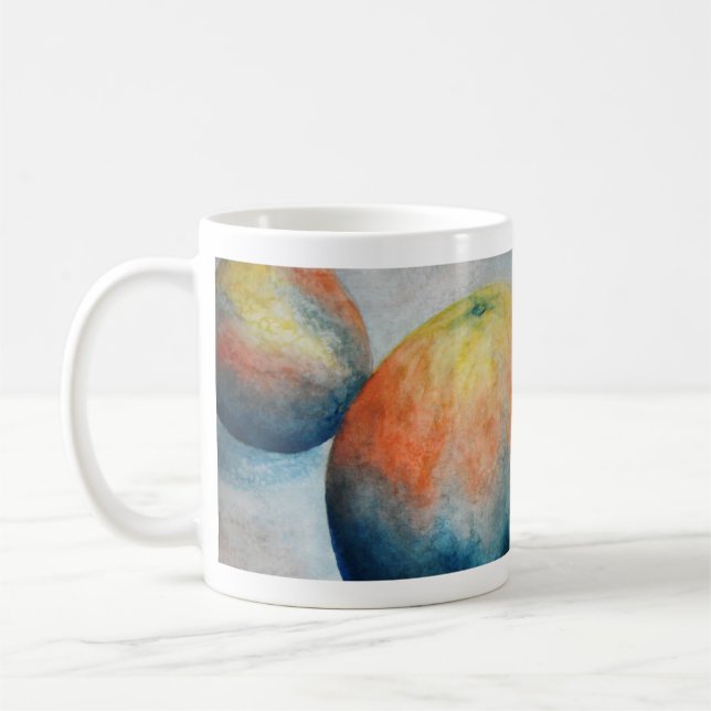 Mug oranges aquarelles (Gauche)