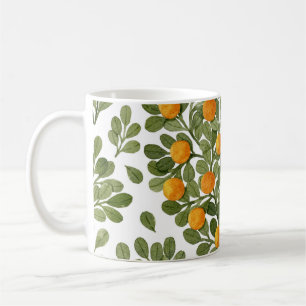 Mug Oranges cardiaques : Branches vertes Amour.