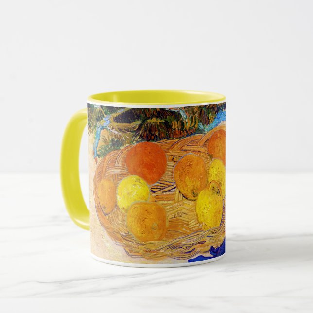 Mug Oranges et citrons avec gants bleus, Van Gogh (Devant gauche)