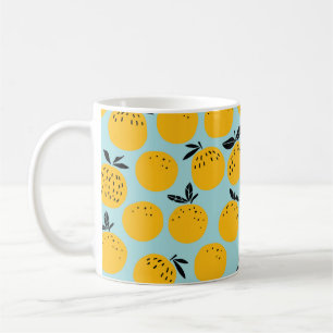 Mug Oranges fruits sans couture motif
