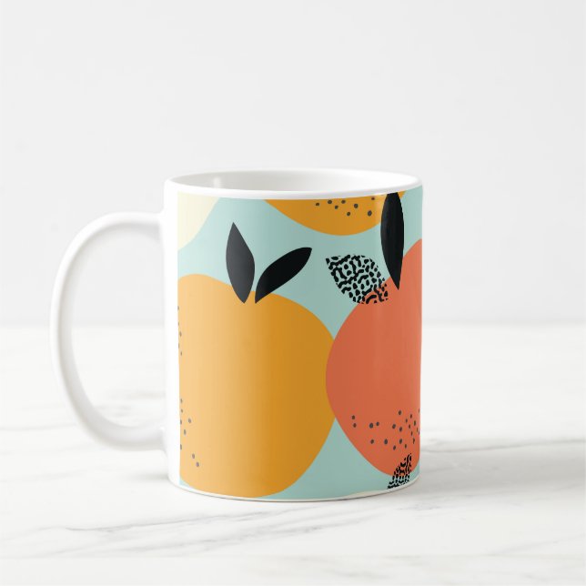 Mug Oranges Motif : Conception Vibrante sans fil. (Gauche)