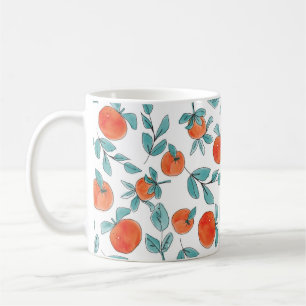 Mug oranges vintages modernes fruits dessinés à la mai