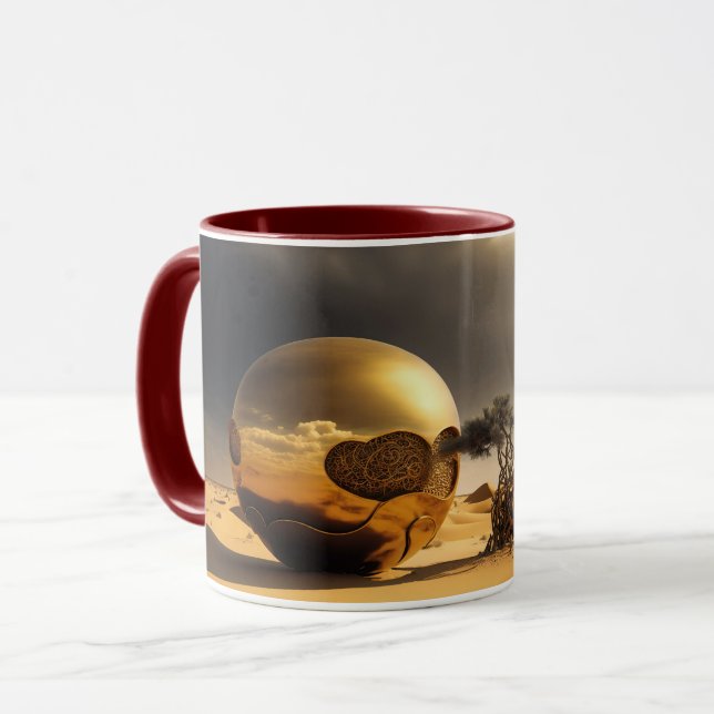 Mug Orbes dorées dans la tempête du désert (Devant gauche)