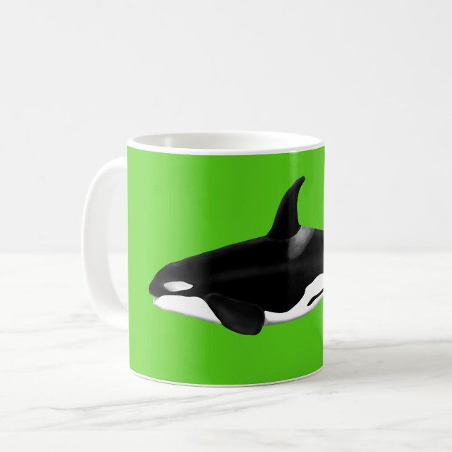 Mug Orca en vert (Devant gauche)