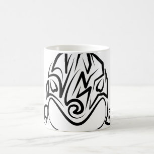 Mug Orca tribale noire et blanche