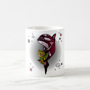 Mug Orca Whale avec ours en peluche en conception grap