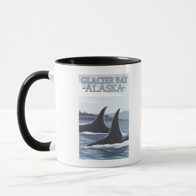 Mug Orca Whales #1 - Glacier Bay, Alaska (Gauche)