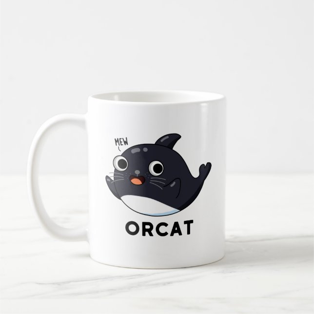 Mug Orcat Drôle Chat Orca Pun (Gauche)
