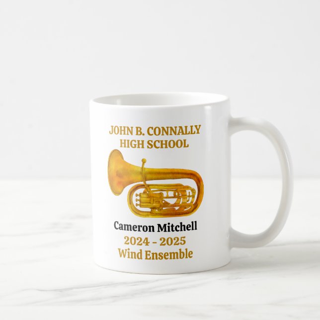 Mug Orchestre de l'école secondaire Tuba Or Personnali (Droite)