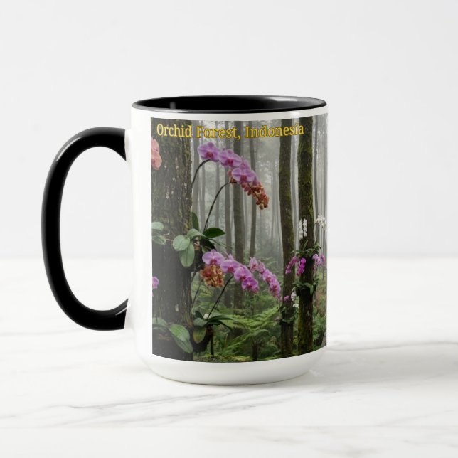 Mug Orchid Forest Indonesia Pine Woodland Nature (Gauche)
