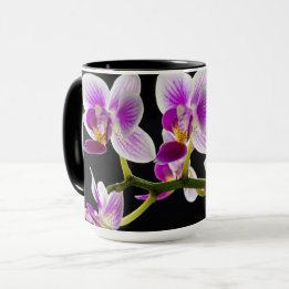 Mug Orchidée blanche et violette