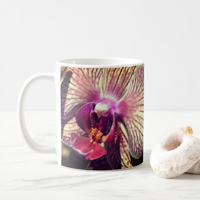 Mug Orchidée - Fleur vers le haut (Avec donut)