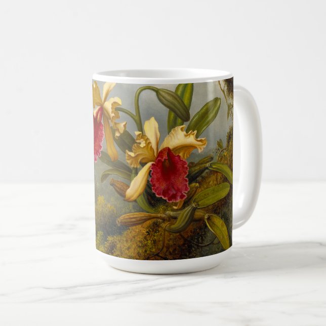 Mug Orchidées et colibri Heade (Devant droit)