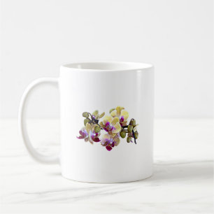 Mug Orchidées Pale Yellow et Magenta Phalaenopsis