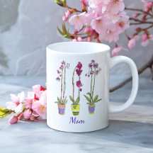 Orchidées Violettes en Pot Personnalisées et Fanta