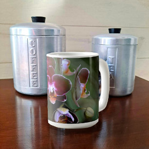 Mug Orchidées violettes exotiques Botaniques Florales