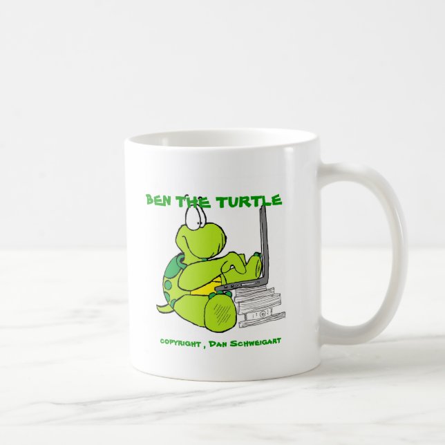 Mug ORDINATEUR de BEN, BEN LA TORTUE, copyright 2010, (Droite)