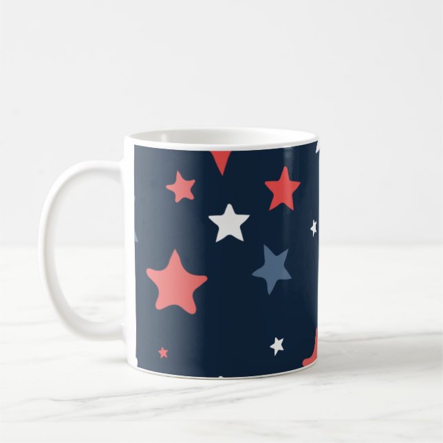 Mug Ordinateur portable Playful Red Blue Star (Gauche)