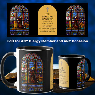 Mug Ordination Anniversaire Prêtre Pasteur Deacon Cler