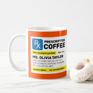 Mug Ordonnance drôle entièrement personnalisée