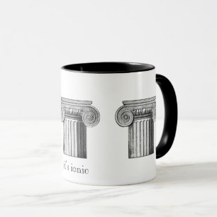 Mug Ordre architectural "ionique" de colonnes ironique