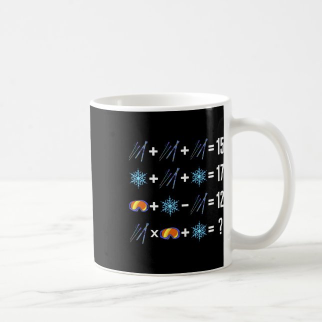 Mug Ordre Mathématique De L'Opération Ski Neige Flakes (Droite)