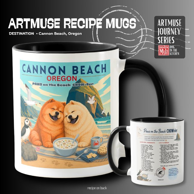 Mug OREGON • Paws on the Beach Chow-Der  Musée d'Art   (Créateur téléchargé)