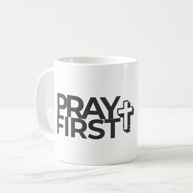 Mug Oreiller de citation de foi pour la maison et la r (Devant gauche)