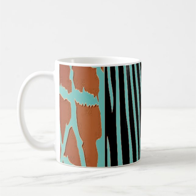 Mug Oreiller imprimé rayure zèbre d'animal rustique (Gauche)