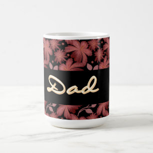 Mug Oreiller jeté à motif floral personnalisé en rouil
