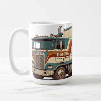 Mug Oreiller jeté de camion semi vintage rétro