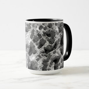 Mug Oreiller rond en corail avec des couleurs noir et
