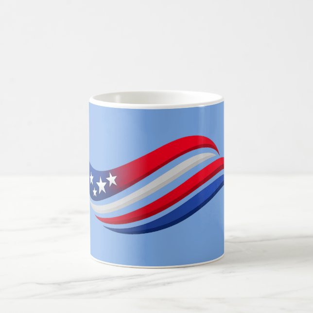 Mug Oreiller USA Stars & Stripes Wave | Rouge Blanc (Centre)