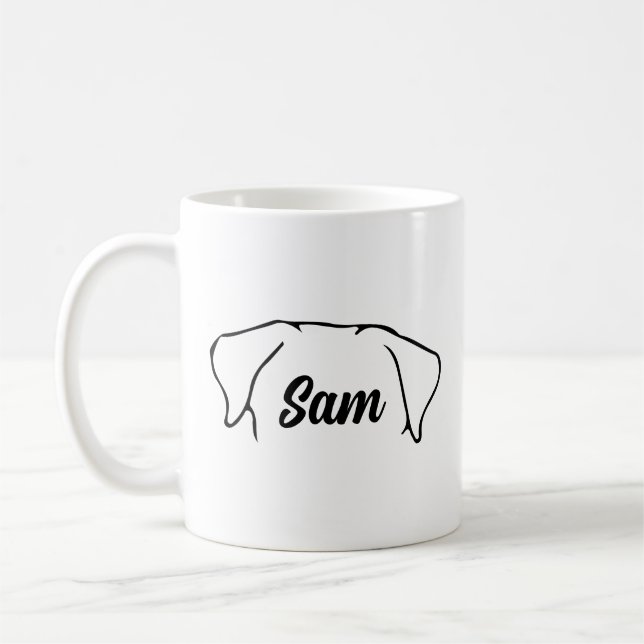 Mug Oreilles de chien personnalisées (Gauche)