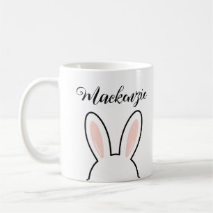 Mug Oreilles de lapin mignonnes minimalistes personnal