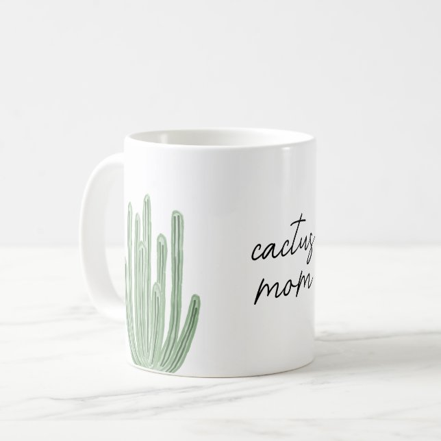 Mug Orgue Pipe Cactus Maman Aquarelle (Devant gauche)