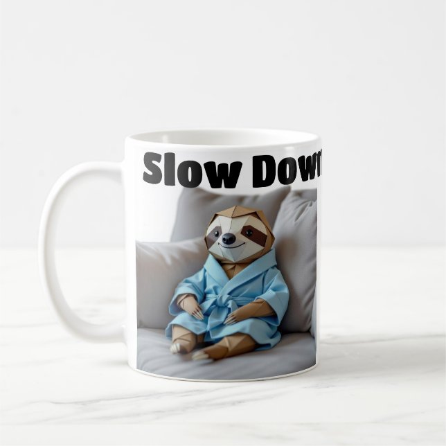 Mug Origami Sloth "Ralentir" (Gauche)