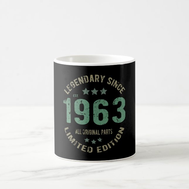 Mug Original depuis 1963 Cadeau d'anniversaire de lége (Centre)