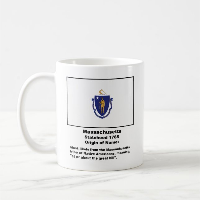 Mug Origine du nom de Massachusetts (Gauche)
