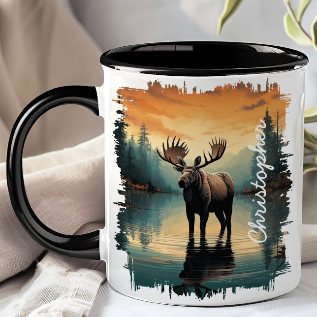 Mug Orignal au reflet du lac Sunrise (Créateur téléchargé)