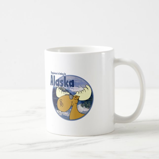 Mug Orignaux de bonheur - Alaska (Droite)
