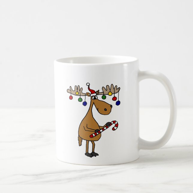 Mug Orignaux de Noël d'amusement avec du sucre de (Droite)