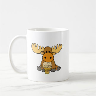 Mug Orignaux drôles de bébé mangeant la crème glacée