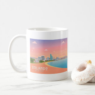 Mug Orlando Florida Côte Cityscape Pastel Travel