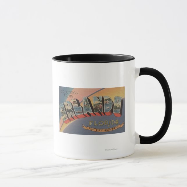 Mug Orlando, Floride - Grandes Lettres Scènes 2 (Droite)